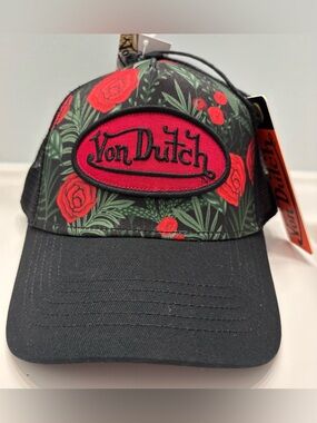 Von Dutch Floral Patch Trucker Hat - Red & Green
#retro
#vondutch